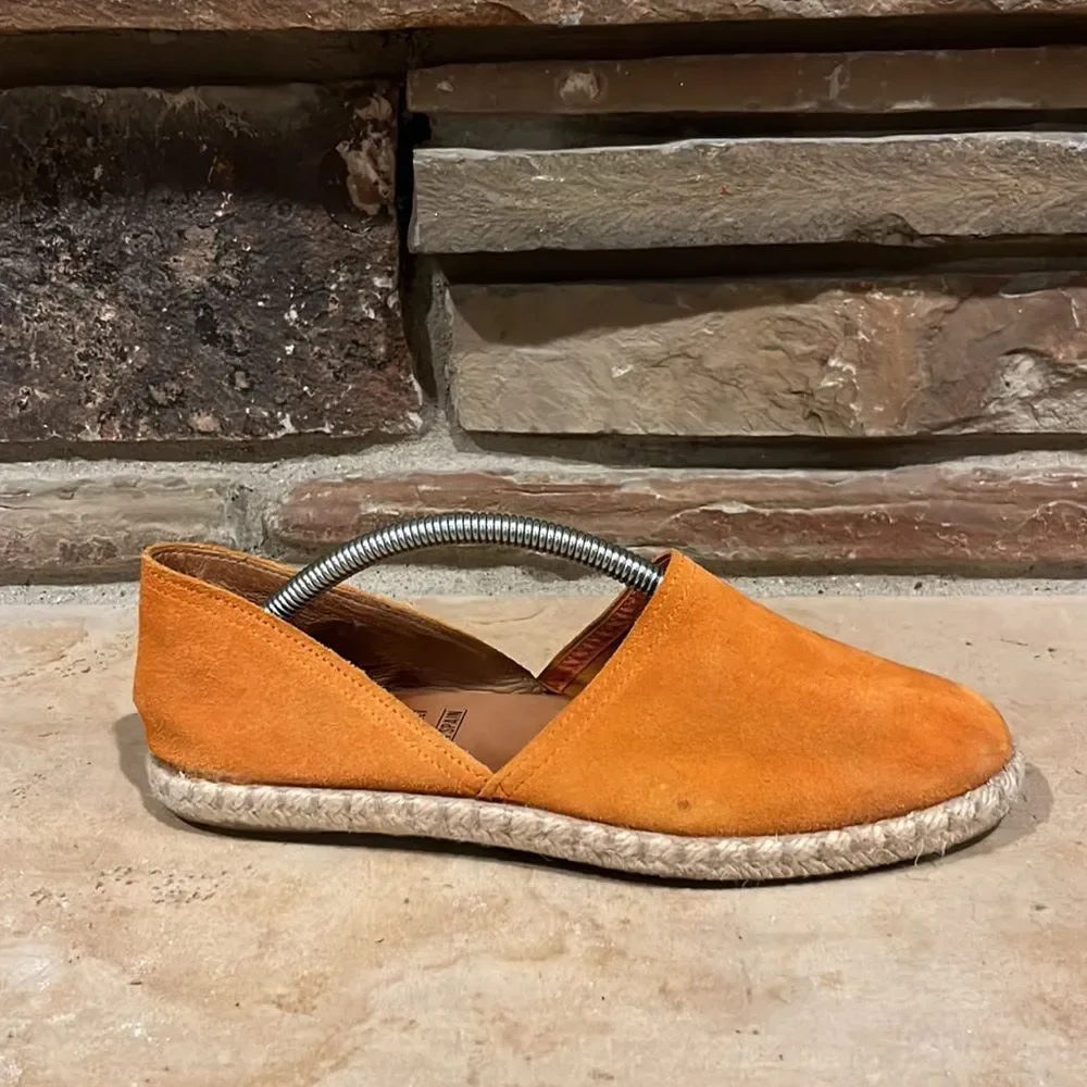 Miz Mooz Celestine Orange Suede Espadrille Flats